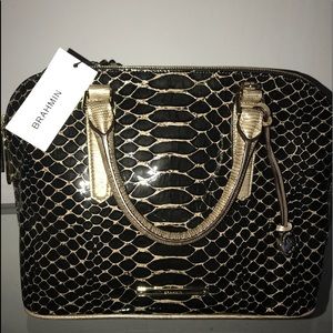 Brahmin Vivian Matsue Leather Satchel New with Tag
